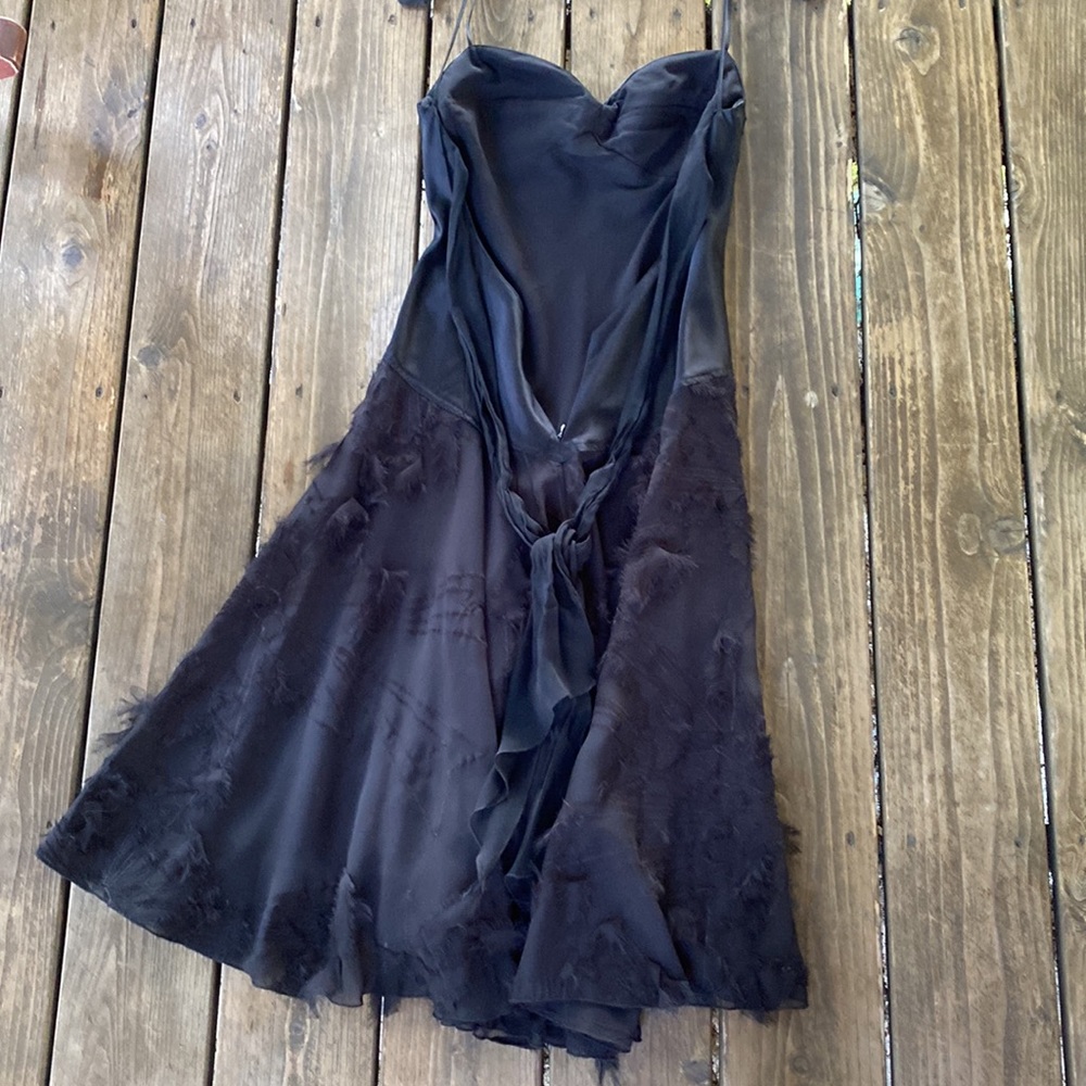 Dina Bar-el Black Cocktail Dress 100% Silk - Picture 8 of 12